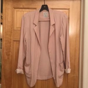 Blush soft unstructured blazer